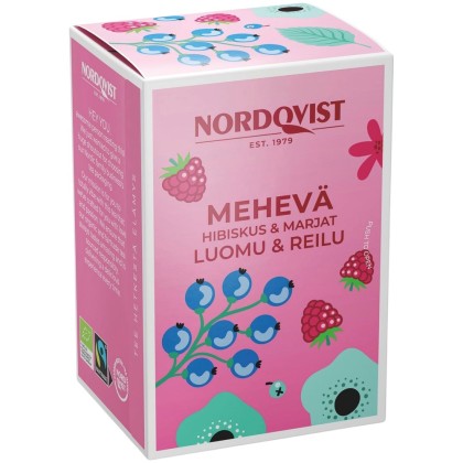 Nordqvist Mehevä hibiskus & marjat 20 x 1,75 g, luomu & Reilu kauppa